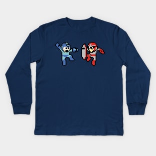 Megaman and Protoman Kids Long Sleeve T-Shirt